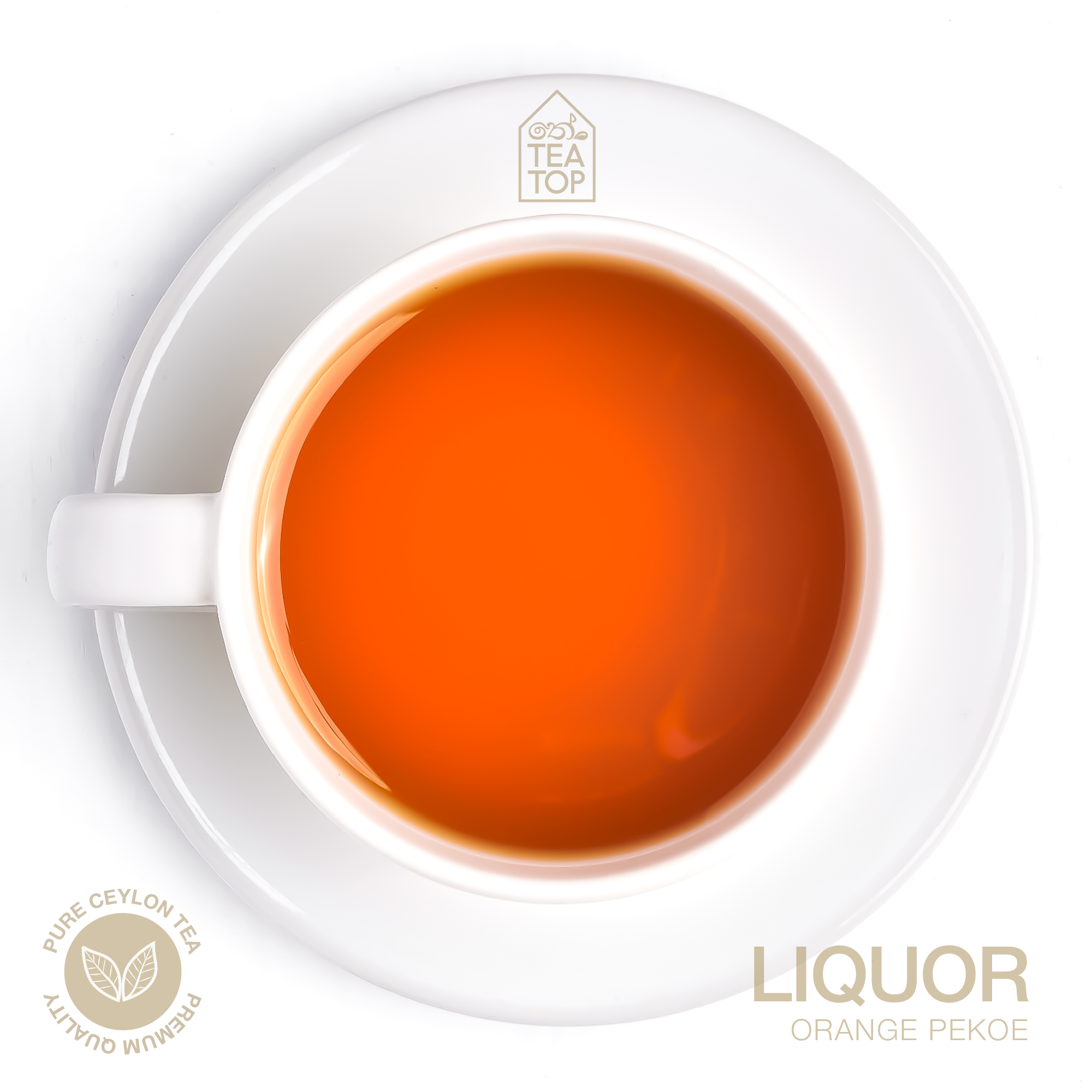 Brewed Orange Pekoe tea liquor from Pettiagalla Estate
