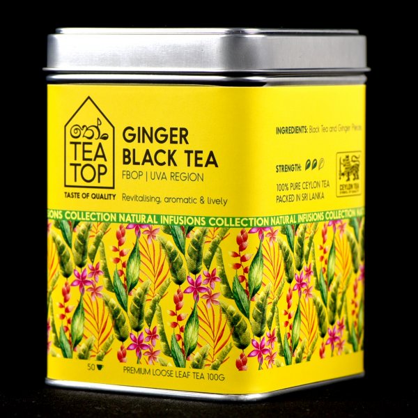 Ginger  Black Tea FBOP Uva region pure Ceylon Tea